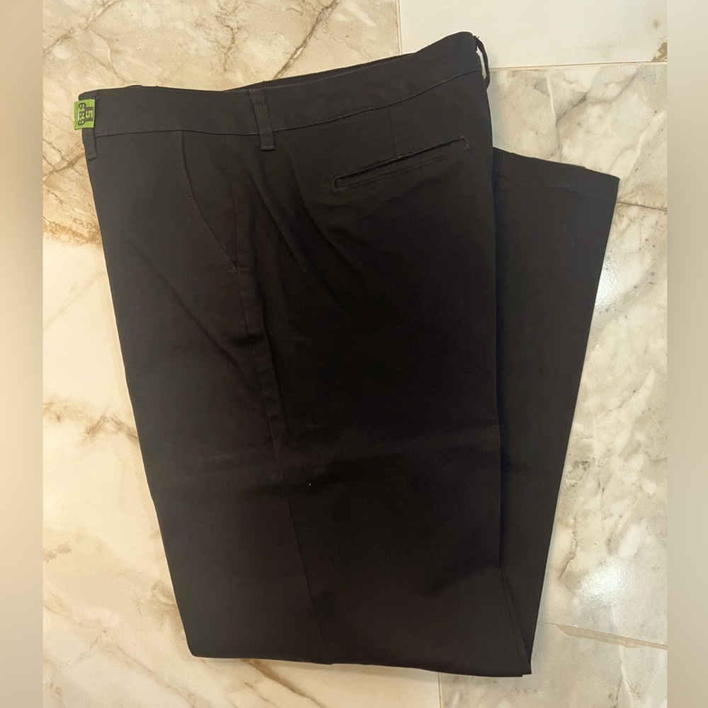JONES NEW YORK JEANS Freshly Dry Cleaned Khaki Trouser Work Pants - Black Size14